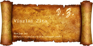 Viszlai Zita névjegykártya